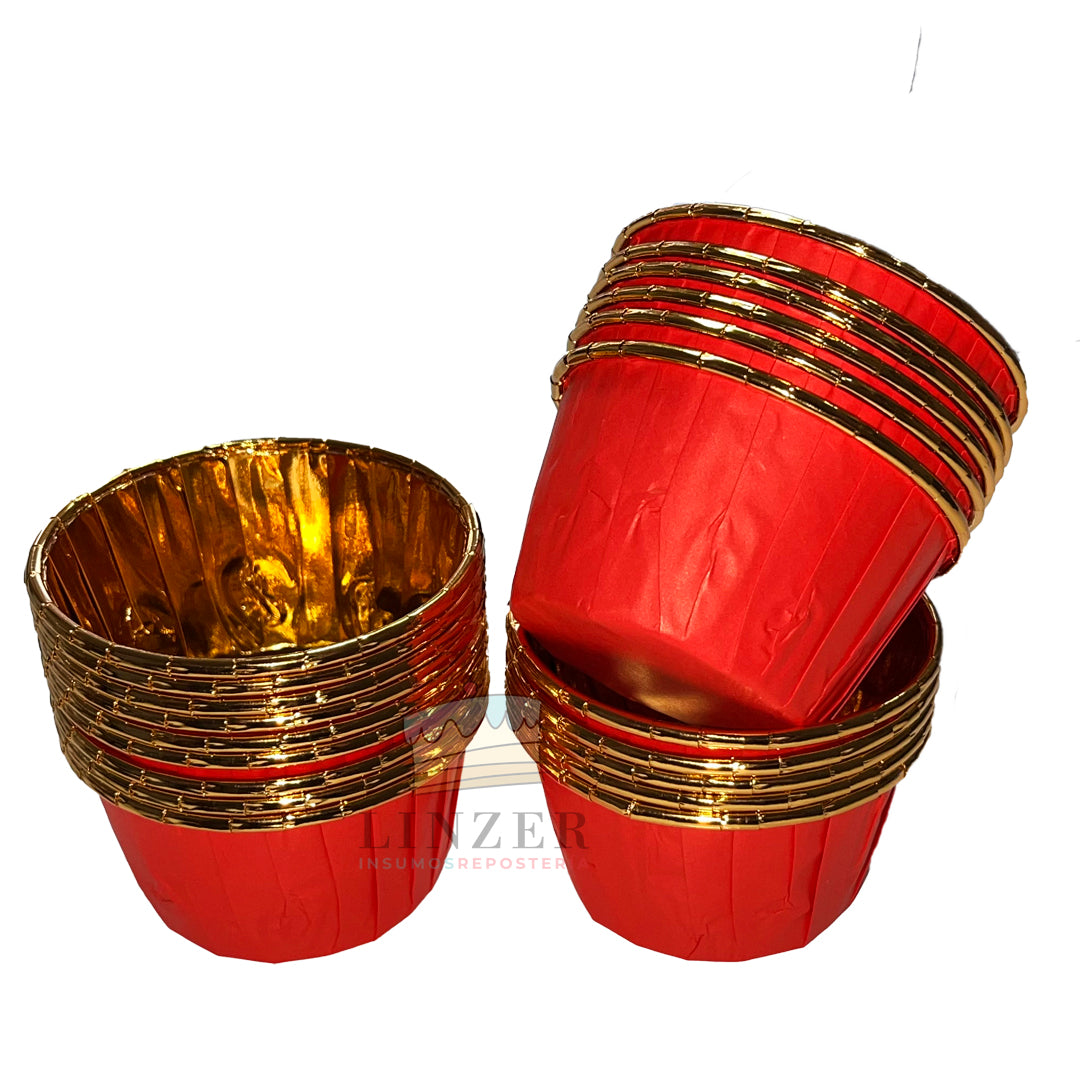 Capsulas cupcakes rojas 20u.