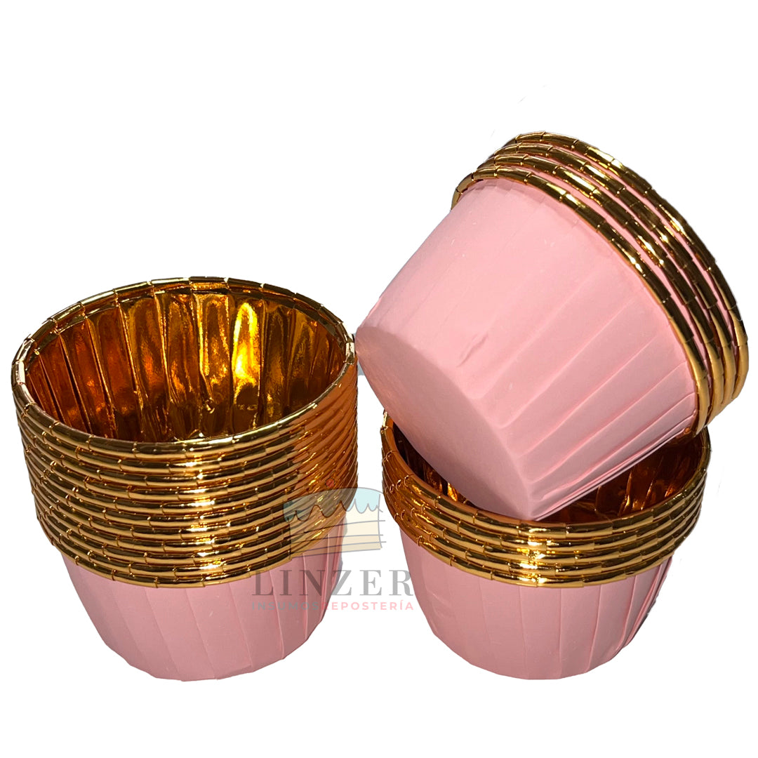 Capsulas cupcakes rosada 20u.