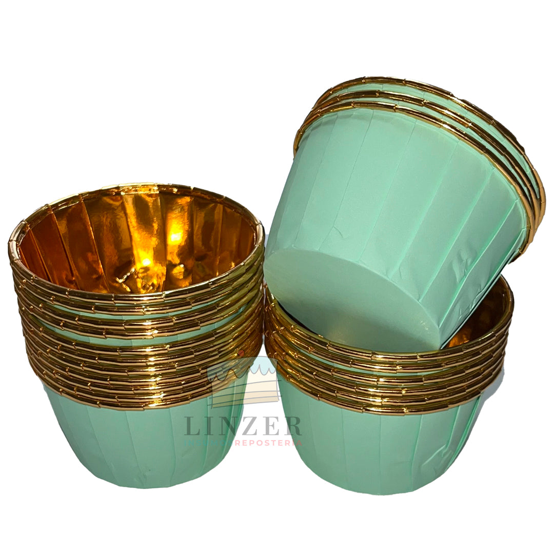 Capsulas cupcakes celeste 20u.