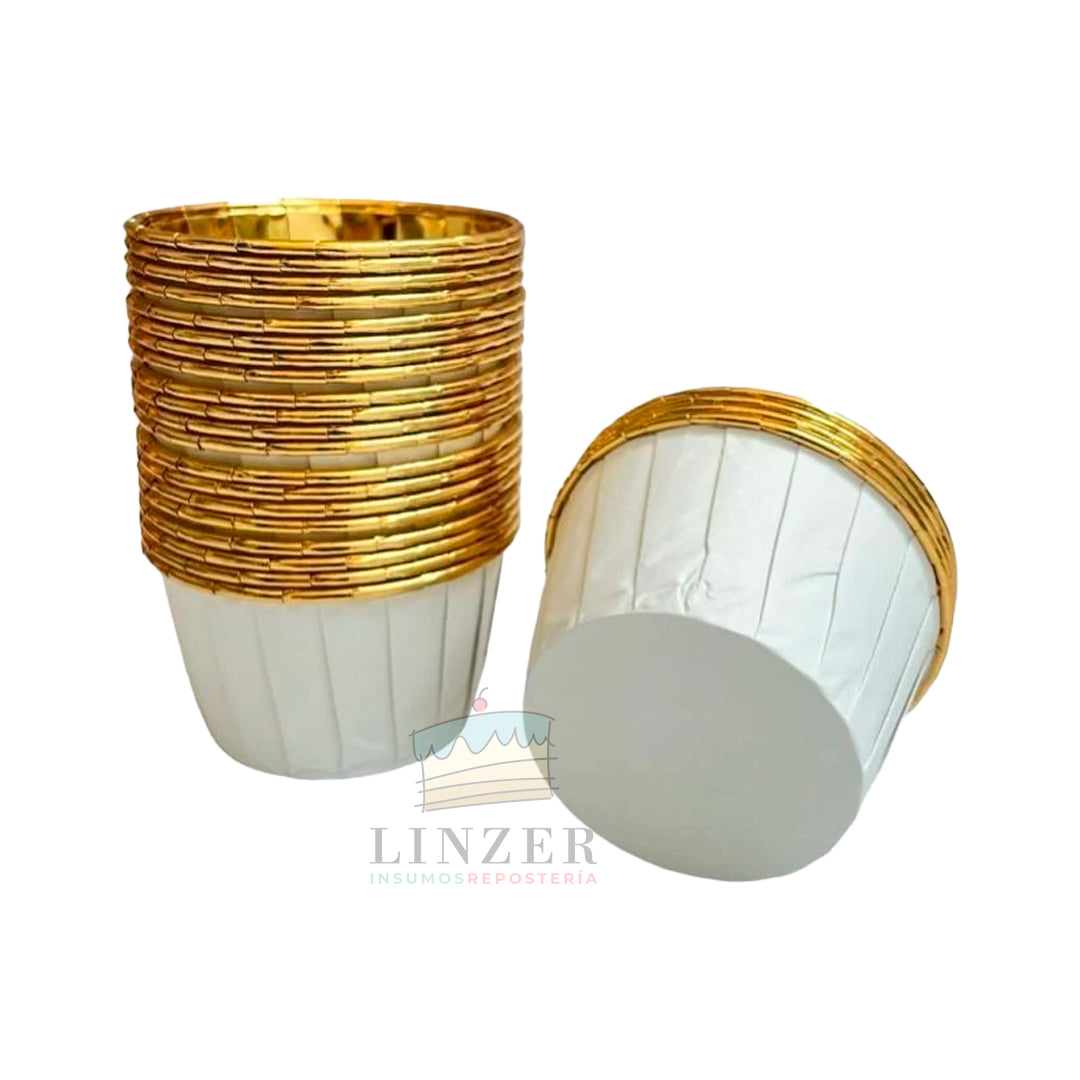 Capsulas cupcakes Blancas 20u.