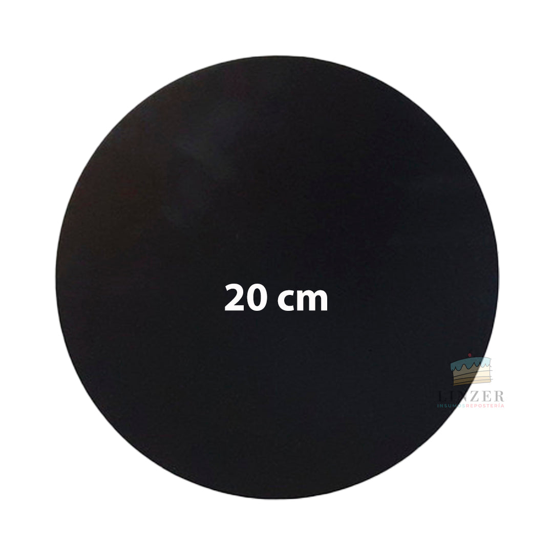Base de cartón negra 20 cm.