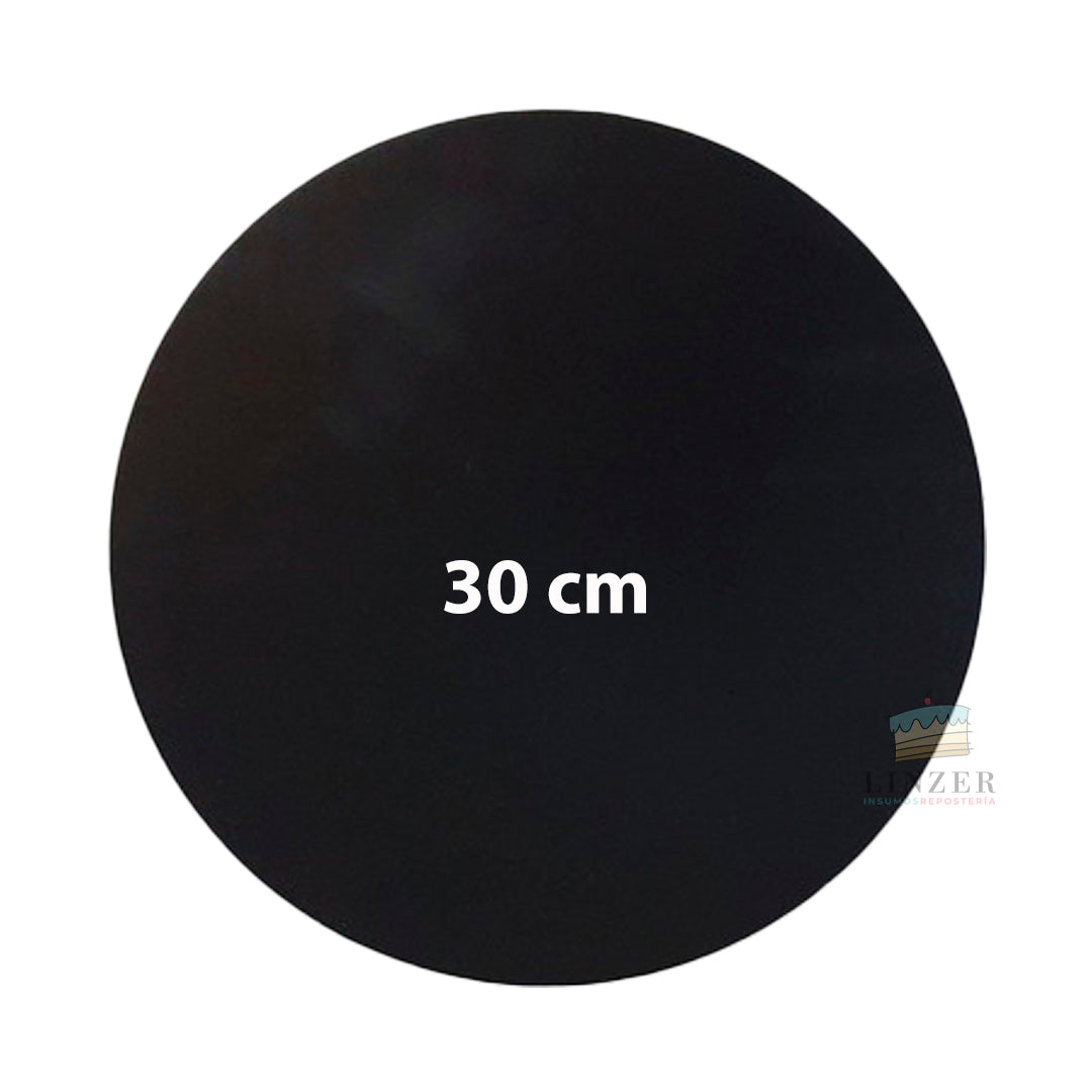 Base de cartón negra 30 cm.