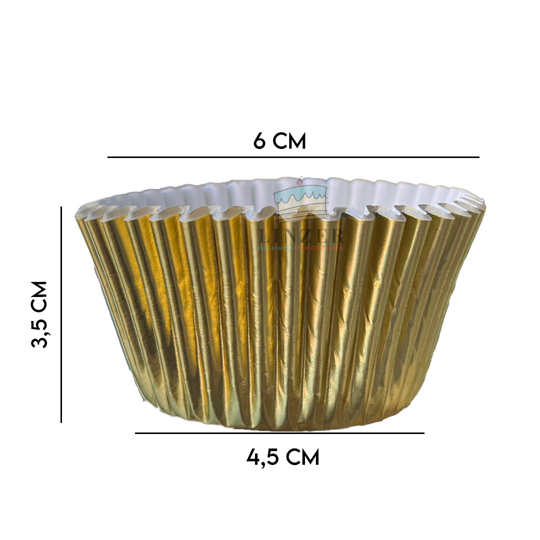 Set de cápsulas doradas metalizadas – 80 unidades