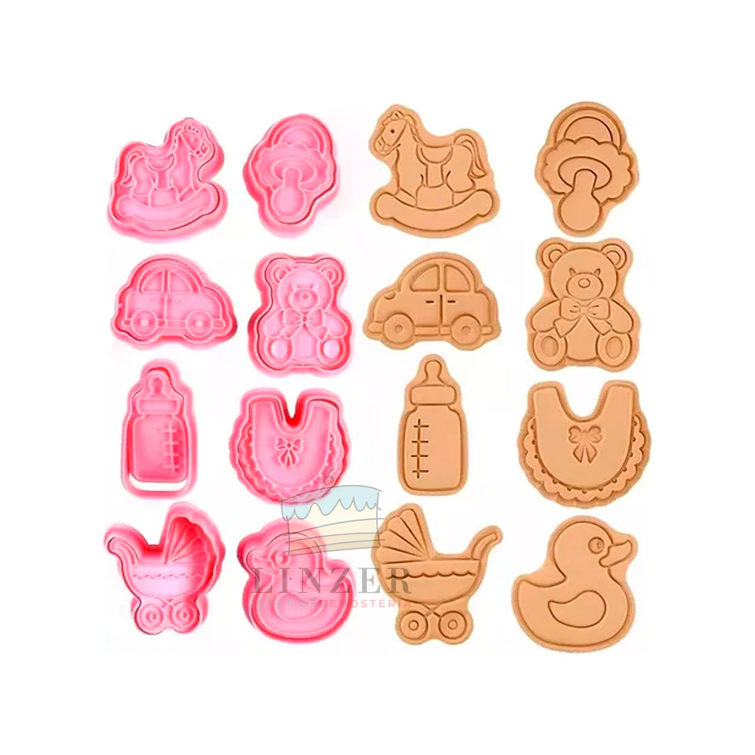 Set cortador y marcador baby shower