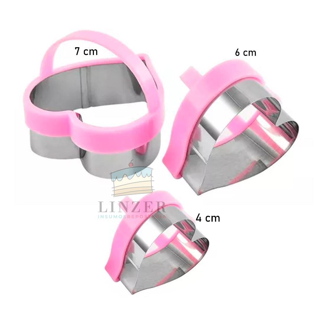 Cortador galleta corazón con mango