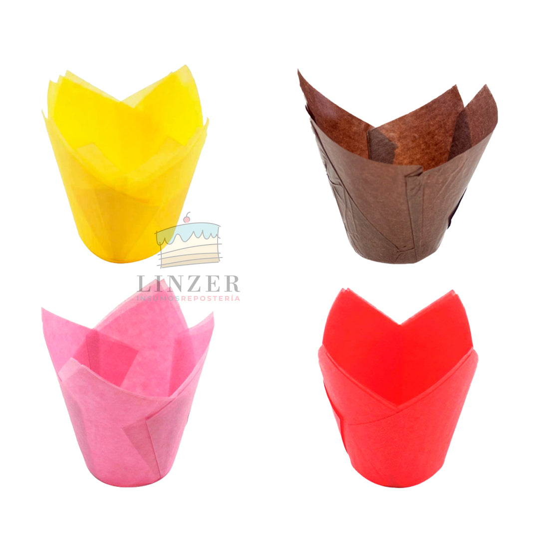 Tulipas de papel pack 50 unidades