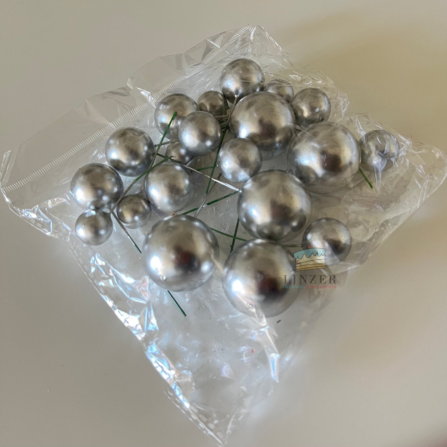 Esferas plateada - 20 unidades