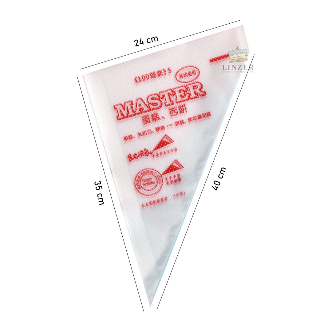 Pack 100 Mangas Pasteleras Desechables - Talla L - Linzer insumos reposteria