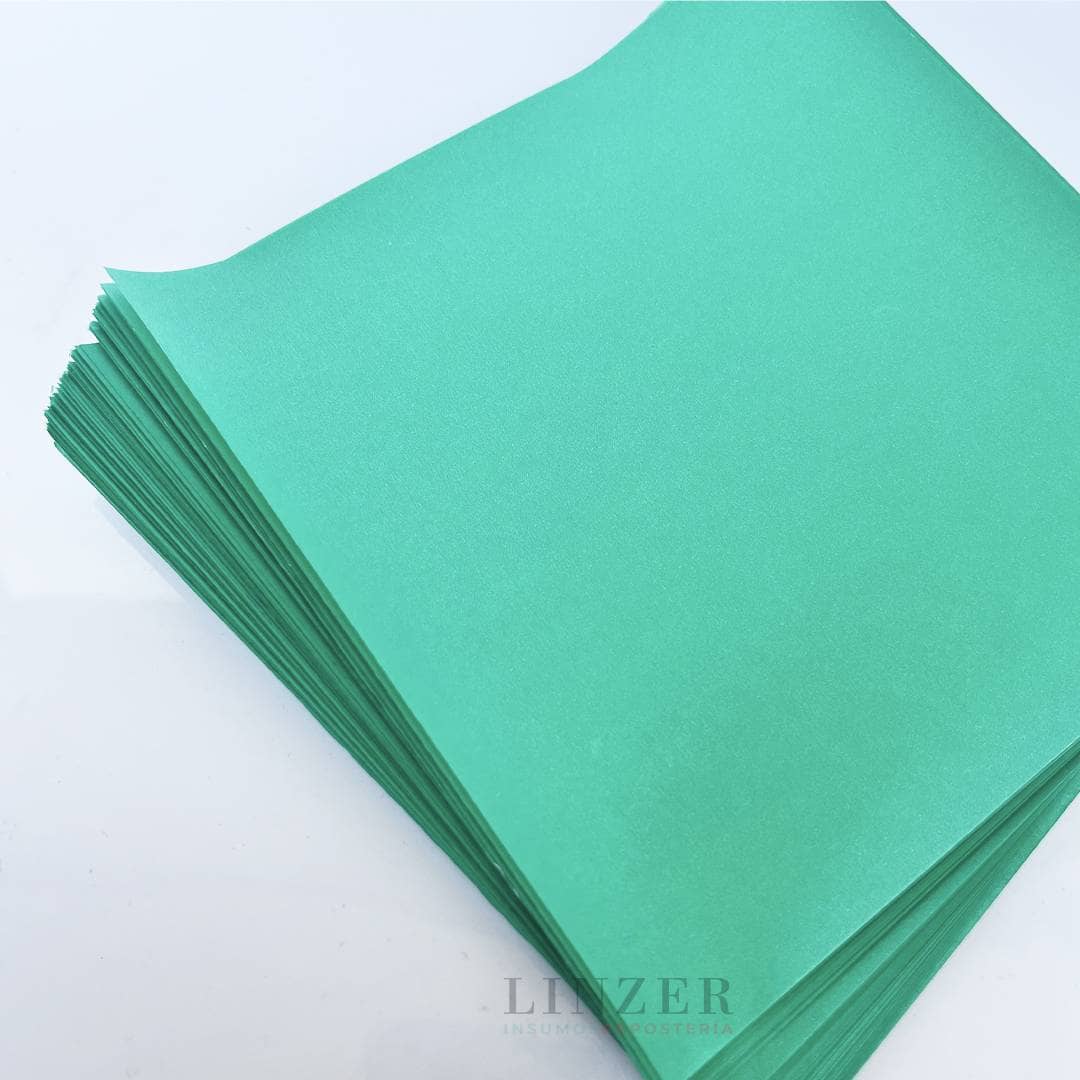 Papel para Alfajores 15x15 - Turquesa - Linzer insumos reposteria