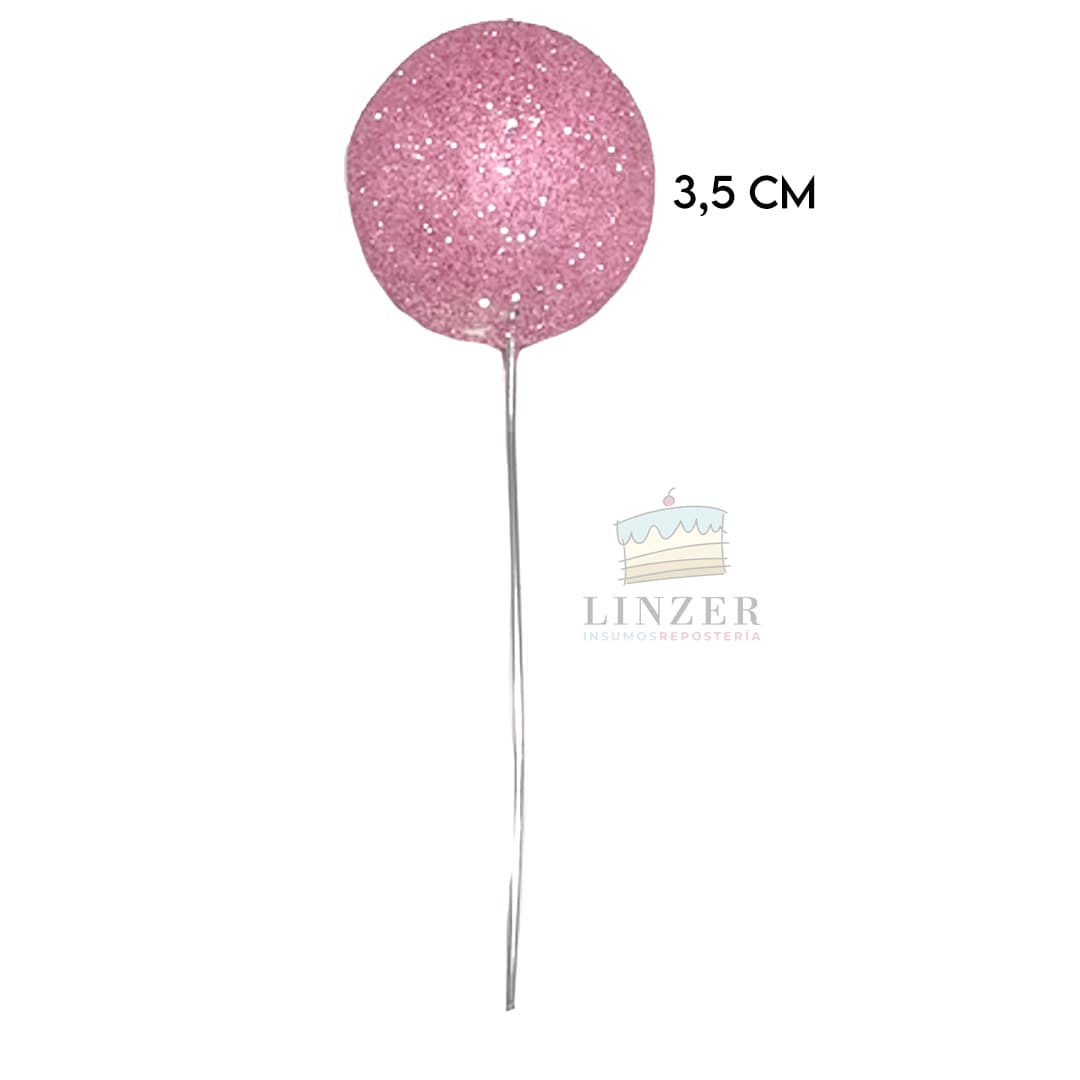 Set de 8 esferas Metal pink - Linzer insumos reposteria