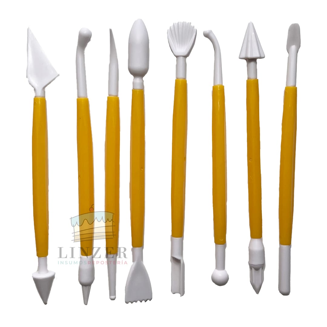 Set de estecas para modelar - Linzer insumos reposteria