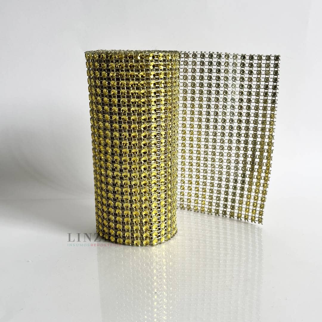 Strass dorado 1 metro - Linzer insumos reposteria