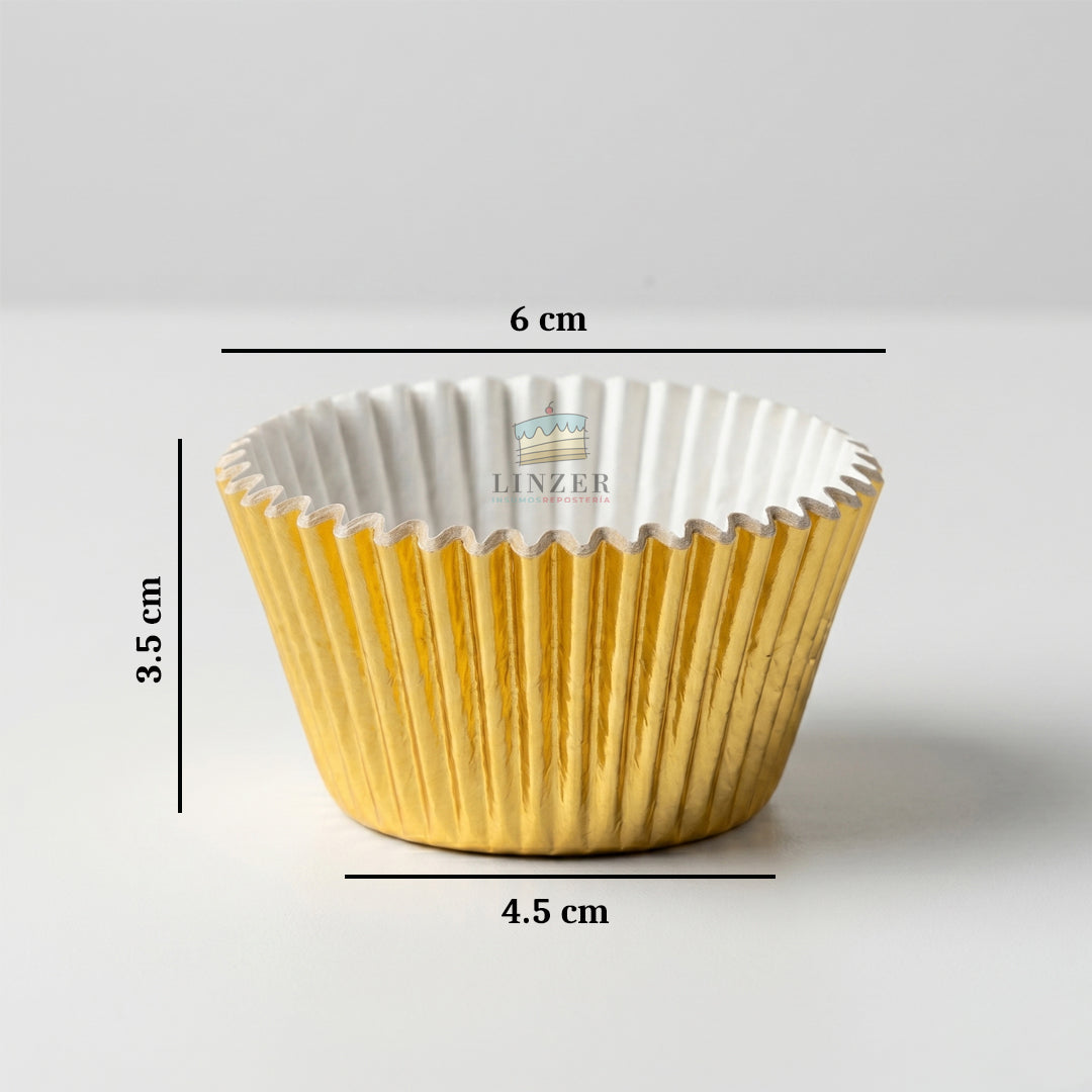 Set de cápsulas doradas metalizadas – 80 unidades