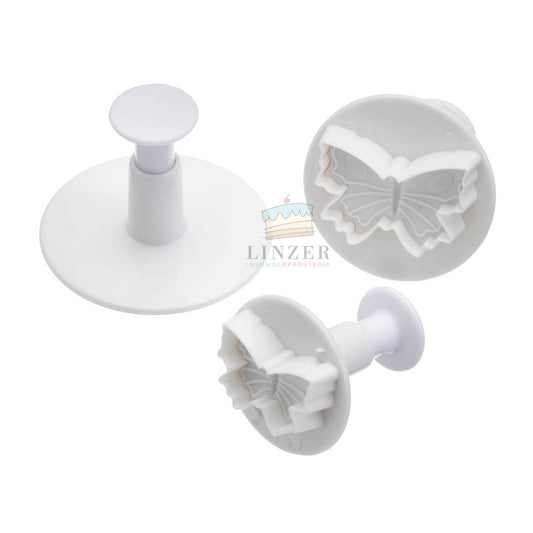 Set de 3 cortadores + marcador de mariposa para fondant