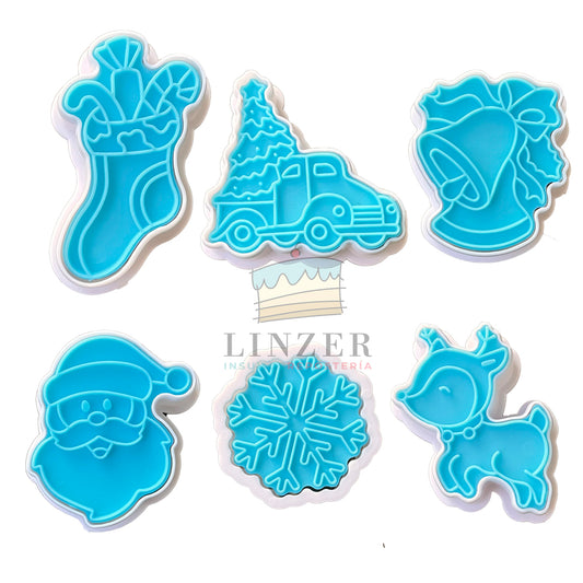 🎄 Set de cortadores y marcadores de Navidad (6 diseños)