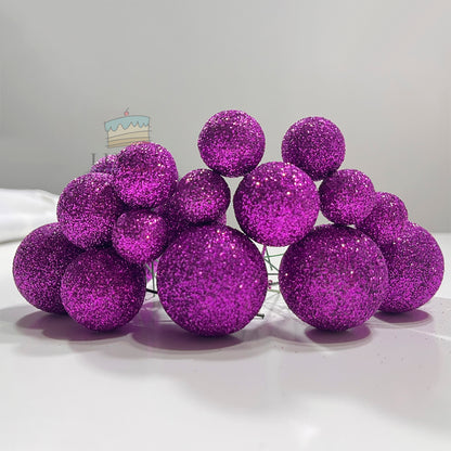 Violet Glam – Esferas Brillantes x20