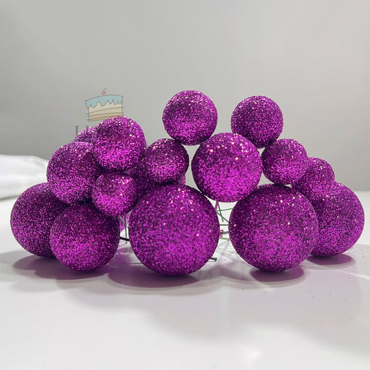Violet Glam – Esferas Brillantes x20