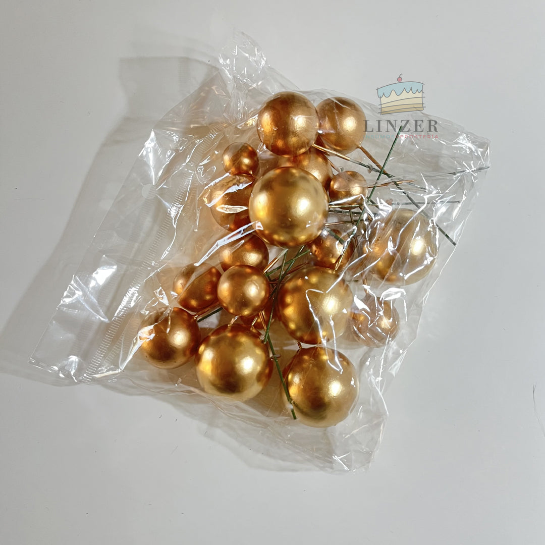 Esferas doradas - 20 unidades