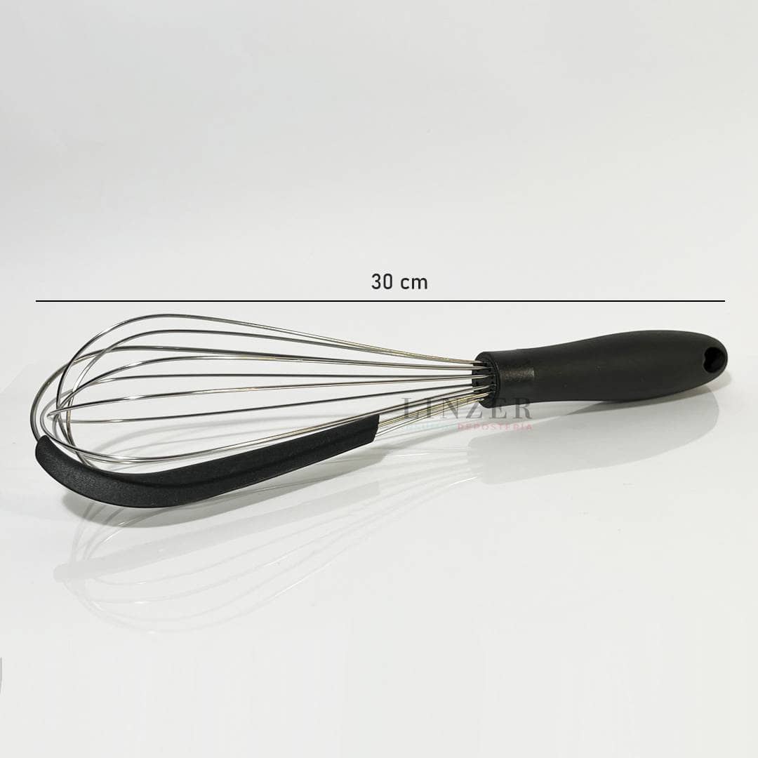 Batidor manual con raspador de silicona - Linzer insumos reposteria