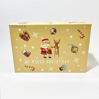 Caja Navideña beige para 6 Cupcakes - Pack x5 - Linzer insumos reposteria