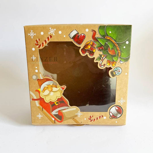 Caja Navideña Happy Santa - Pack x5 - Linzer insumos reposteria 