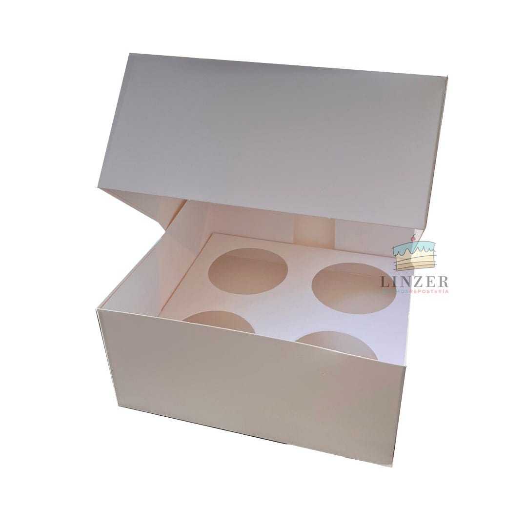Caja para Cupcakes con Ventana - Linzer insumos reposteria 