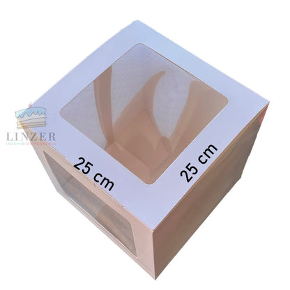 Cajas para tortas autoarmables con ventana 🎂 - Linzer insumos reposteria 