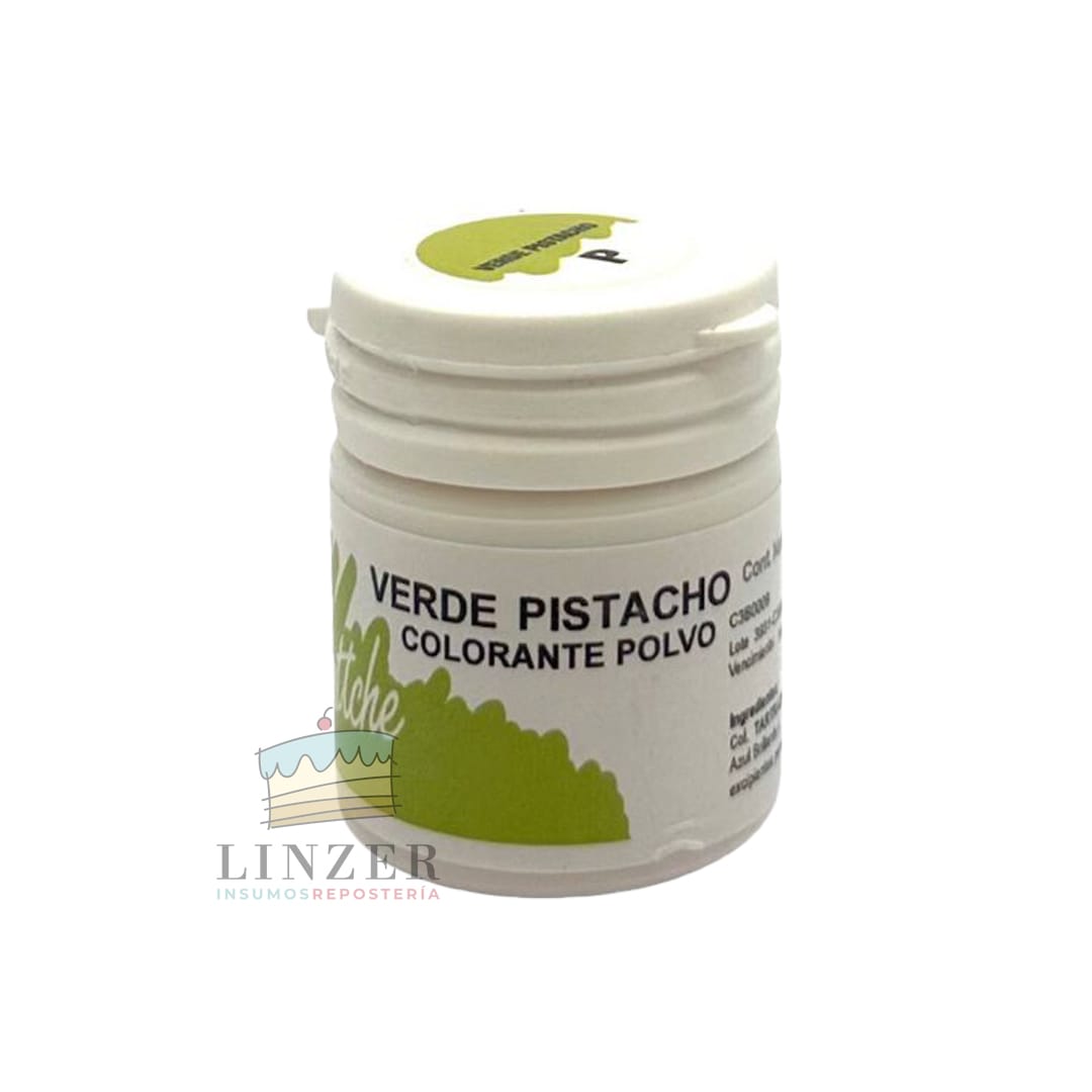 Colorante en polvo Verde pistacho - Linzer insumos reposteria 