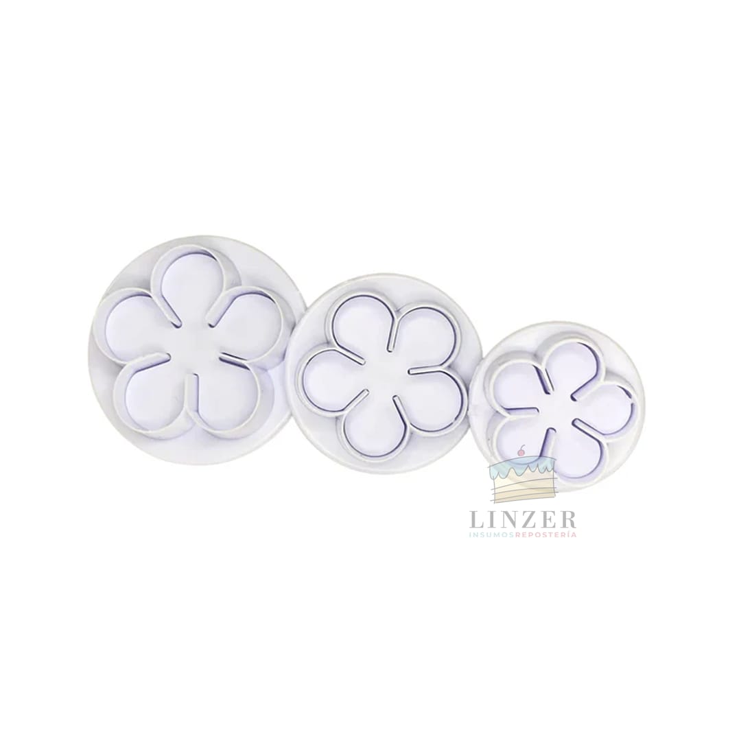 Cortador flores fondant - Linzer insumos reposteria 