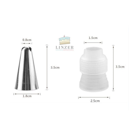 Kit de Decoración: 25 Boquillas + 2 Adaptadores y Estuche - Linzer insumos reposteria