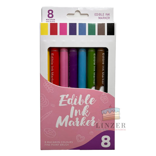 Lápices comestibles para decoración – Doble punta (8 un.) - Linzer insumos reposteria 