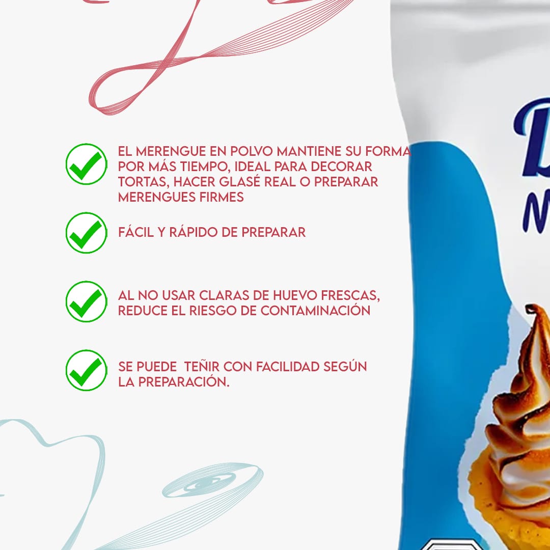 Merengue en Polvo DELICE 500g - Linzer insumos reposteria 