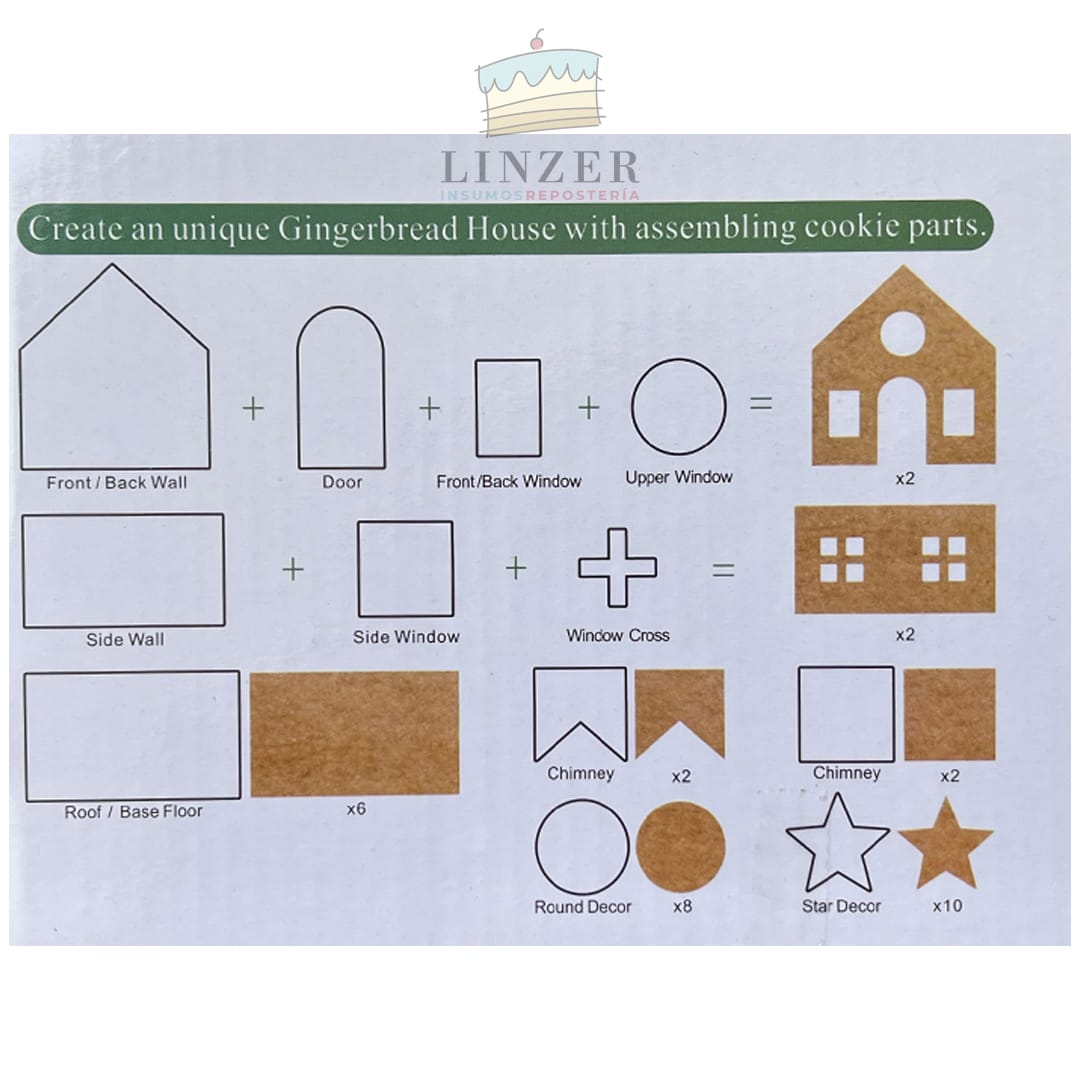 Molde Casita de Navidad – 10 Piezas 🎄 - Linzer insumos reposteria 