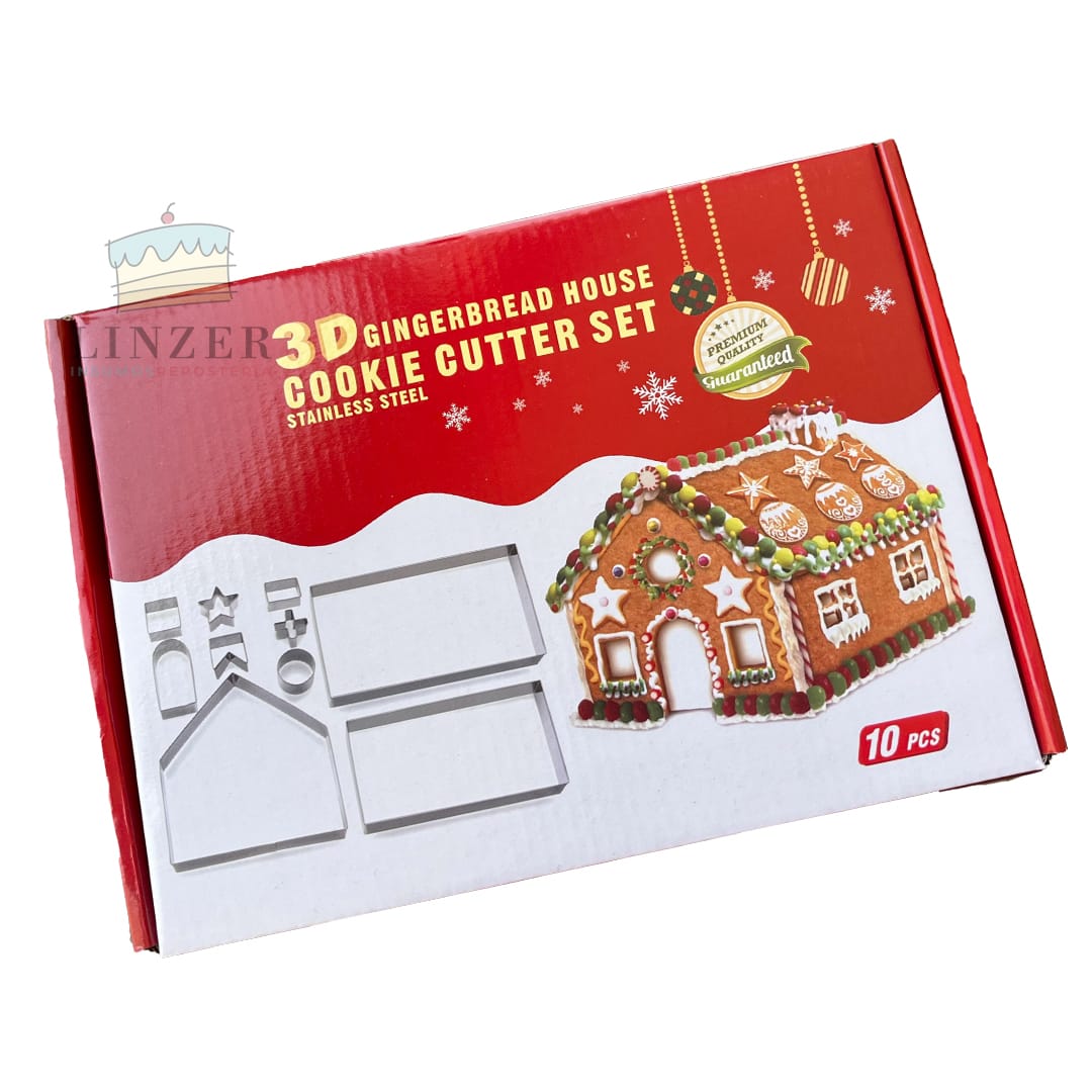 Molde Casita de Navidad – 10 Piezas 🎄 - Linzer insumos reposteria 