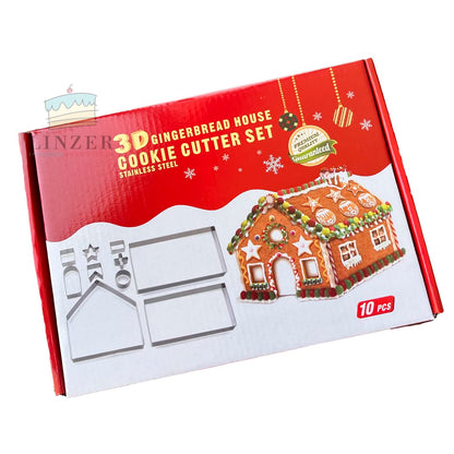 Molde Casita de Navidad – 10 Piezas 🎄 - Linzer insumos reposteria 
