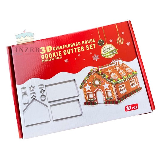 Molde Casita de Navidad – 10 Piezas 🎄 - Linzer insumos reposteria 