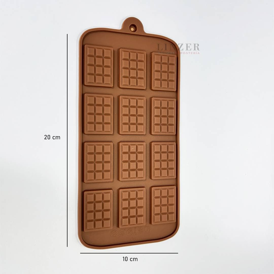 Molde de chocolate figura de tabletas - Linzer insumos reposteria 