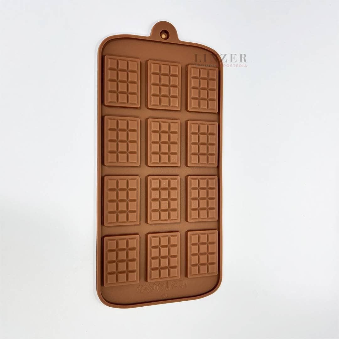 Molde de chocolate figura de tabletas - Linzer insumos reposteria 
