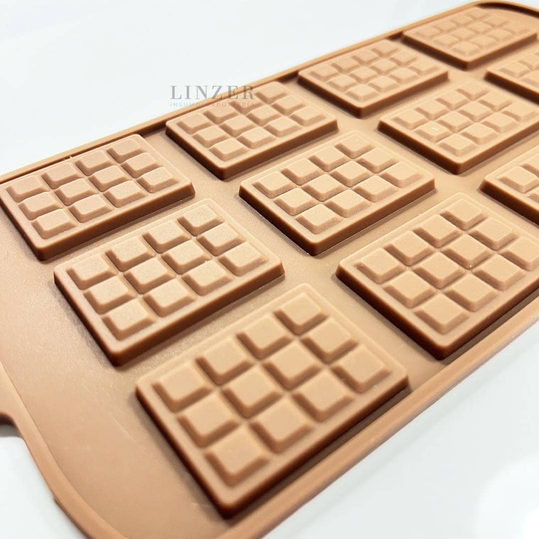 Molde de chocolate figura de tabletas - Linzer insumos reposteria 