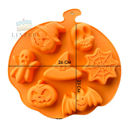 Molde de Silicona Mix Halloween para Chocolate y Fondant - Linzer insumos reposteria 
