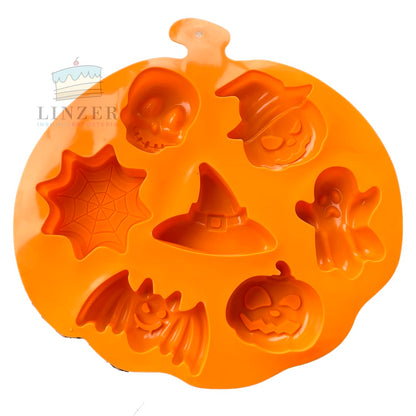 Molde de Silicona Mix Halloween para Chocolate y Fondant - Linzer insumos reposteria 