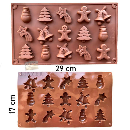 🎄 Molde de silicona navideño para repostería 🎅 - Linzer insumos reposteria 