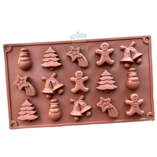 🎄 Molde de silicona navideño para repostería 🎅 - Linzer insumos reposteria 