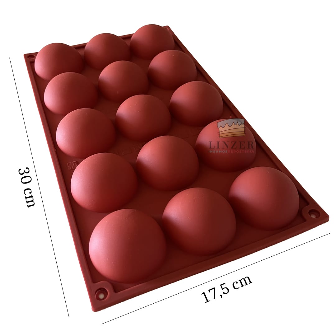 Molde de Silicona Semiesfera - Linzer insumos reposteria 