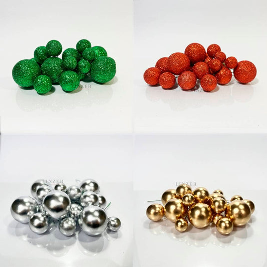 Pack 4 sets de esferas navideñas - Linzer insumos reposteria 