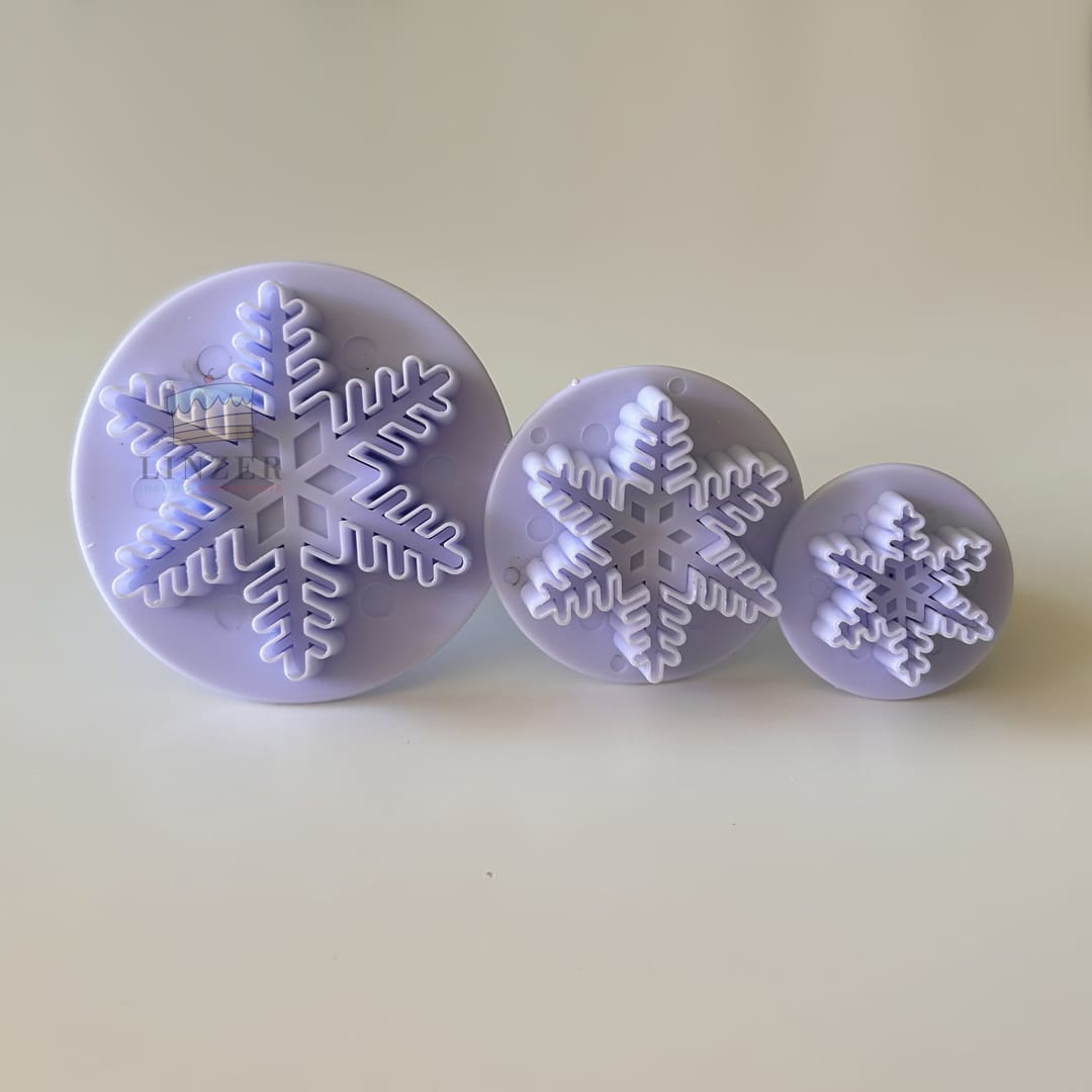 Pack cortadores copos de nieve - Linzer insumos reposteria 