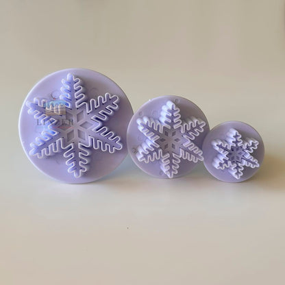 Pack cortadores copos de nieve - Linzer insumos reposteria 
