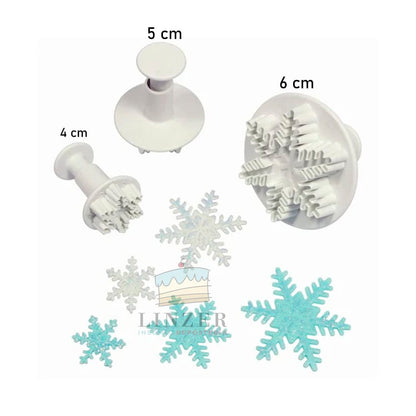 Pack cortadores copos de nieve - Linzer insumos reposteria 