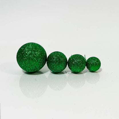 Pack x20 Esferas Verdes con Glitter - Linzer insumos reposteria