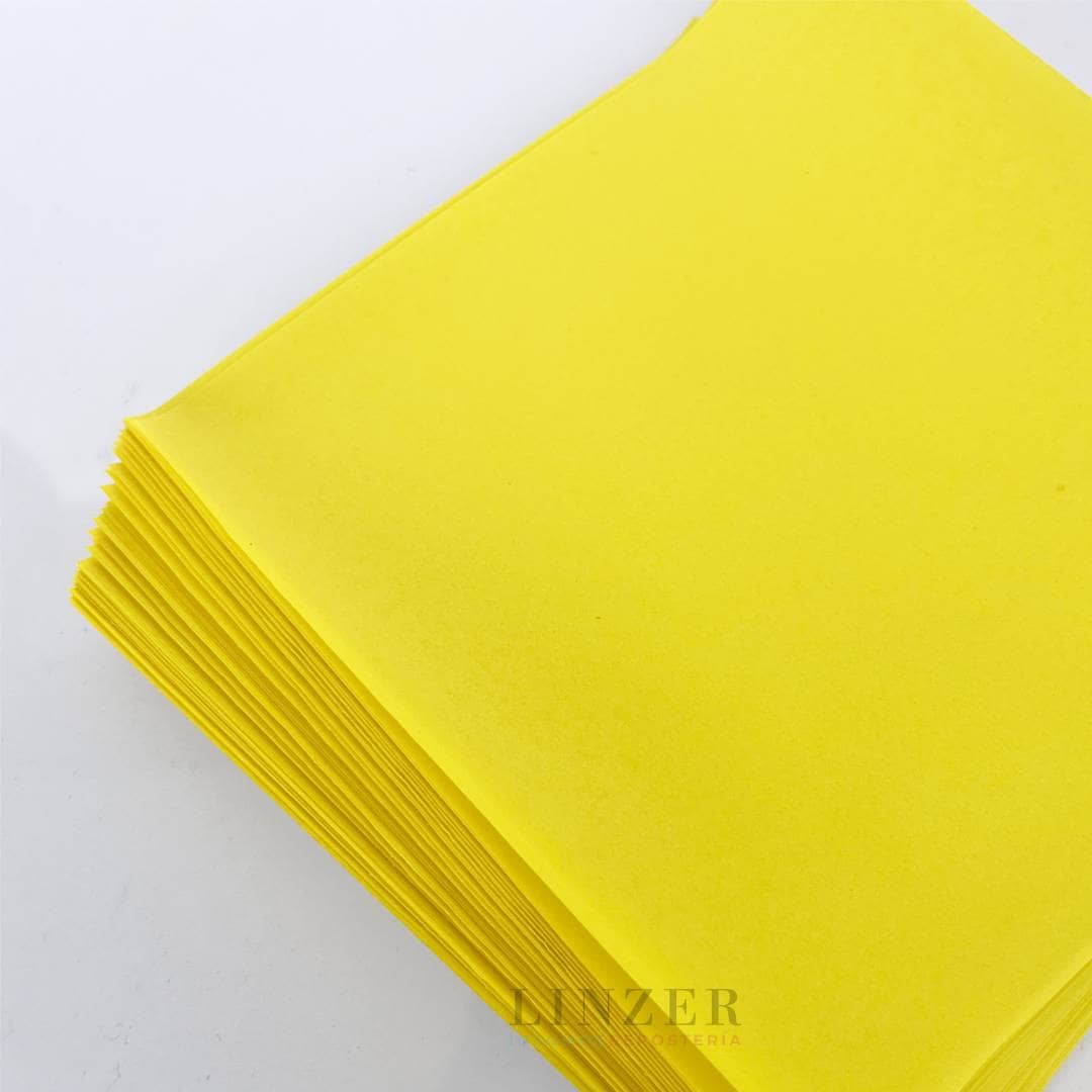 Papel para Alfajores 15x15 - Amarillo - Linzer insumos reposteria